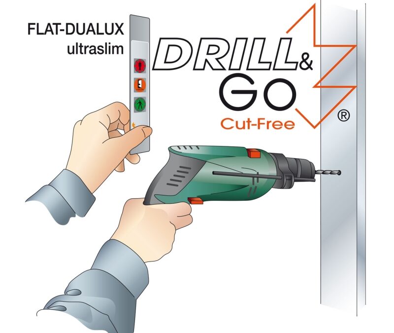 Ultra-slim professional stop/go display for easy FLAT-DUALUX installation